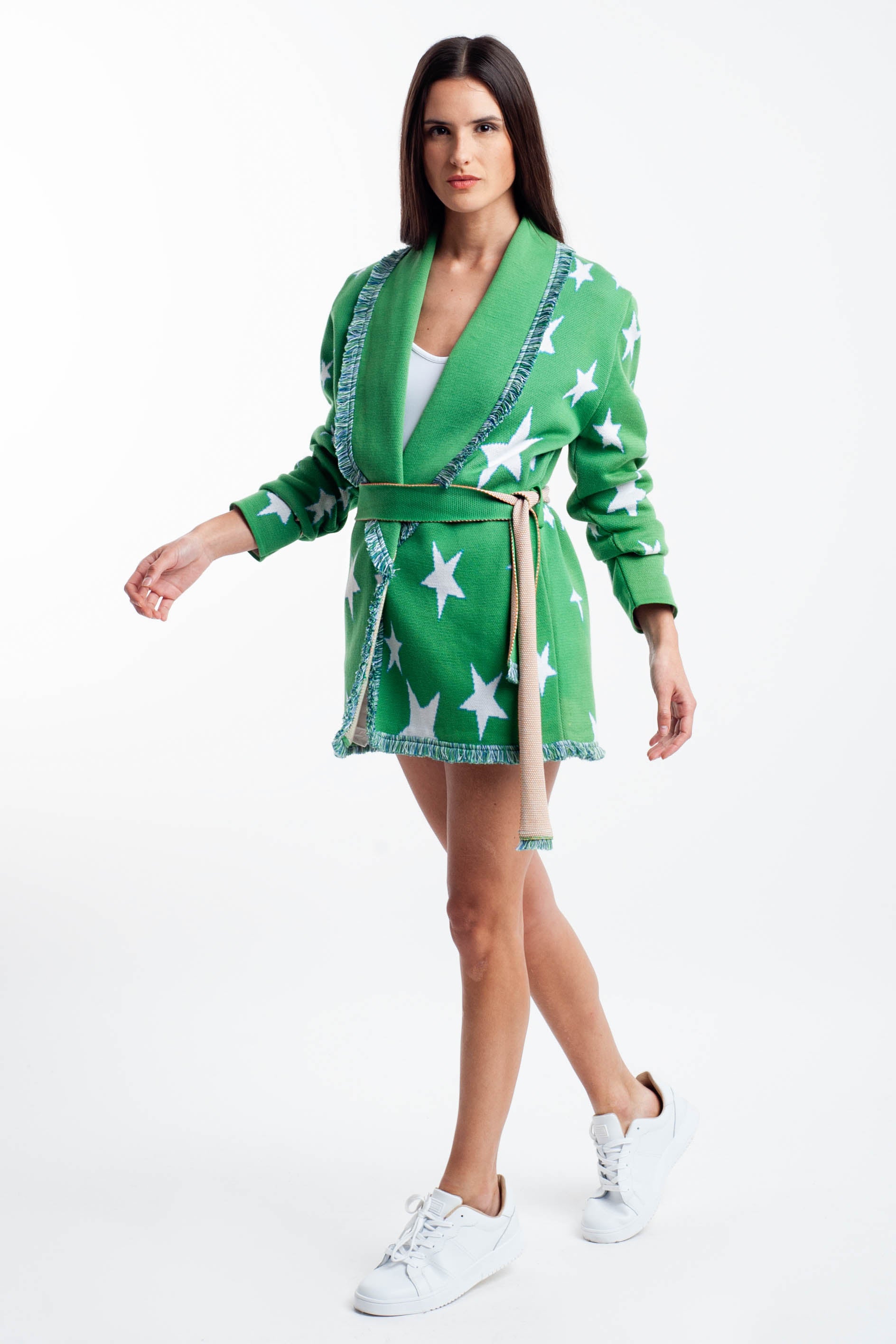 Cardigan Cool Verde Estrellas