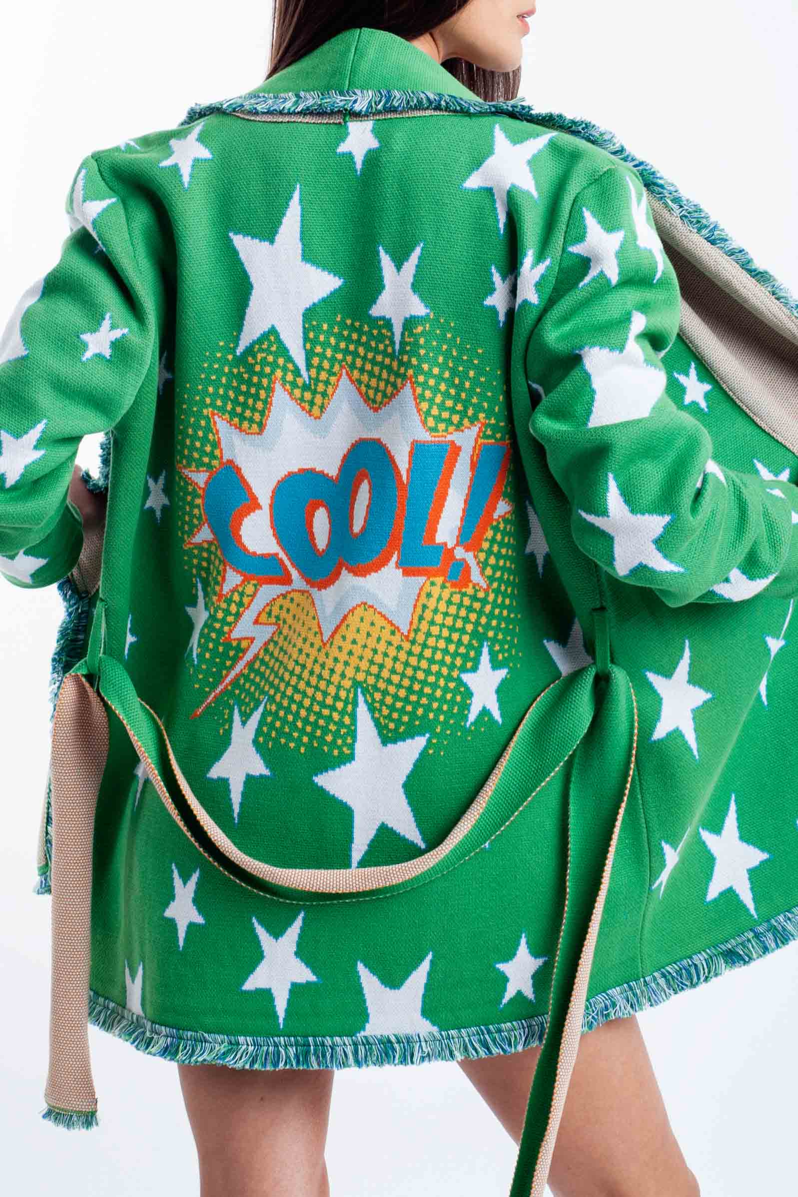 Cardigan Cool Verde Estrellas