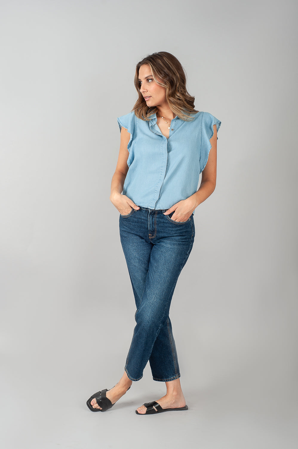 Blusa Tencel Bolados