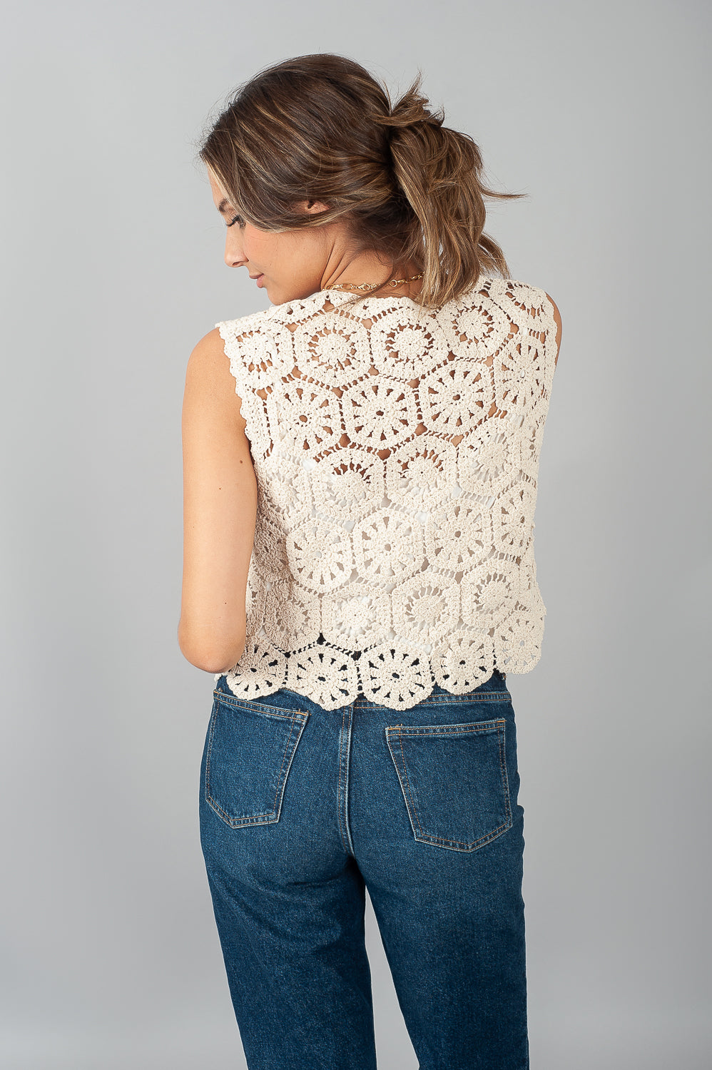 Chaleco Corto Crochet